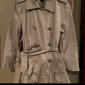 Express trench coat with peplum bottom